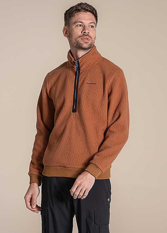 Craghoppers Mens National Trust Cormorant Half Zip Teddy Fleece, Orange, Size L, Men - Image 4