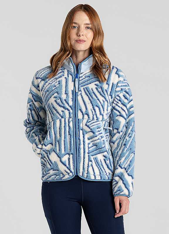 Craghoppers Dark Nimbus Blue Print Dante Jacket Size 8