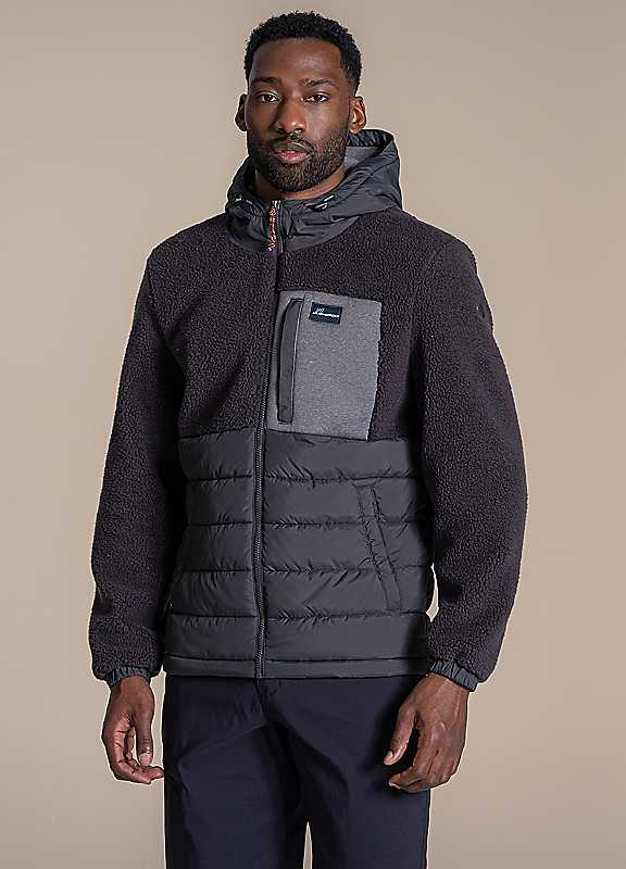 Craghoppers Mens Jakob Hooded Full Zip Hybrid Fleece Jacket, Grey, Size M, Men - Image 5