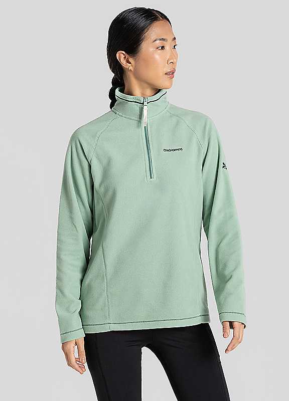 Craghoppers Pale Pistachio Miska Vi Half Zip Fleece Size 14