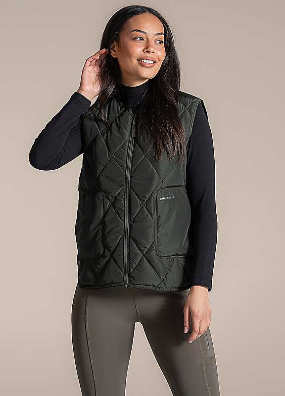 Craghoppers Women's Dark Green National Trust Borage Water-Repellent Bodywarmer In | : Size 16 - Image 4