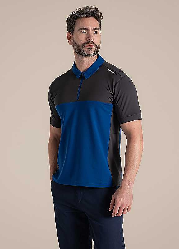 Craghoppers Men's Grey Nosilife Avro Insect-Repellent Short Sleeved Golf Polo Shirt In | : Small - Image 5