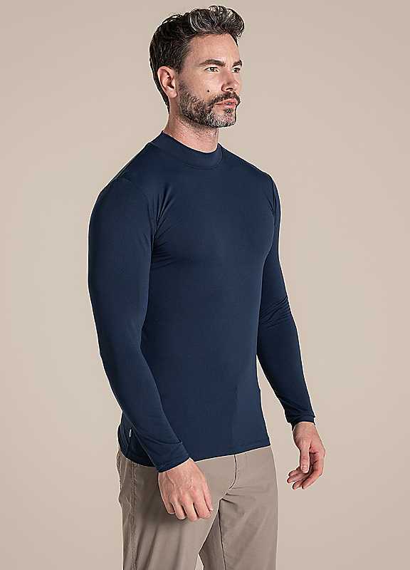 Craghoppers Men's Nosilife Golf Long Sleeved Mock Neck Top - Navy Small - Image 5