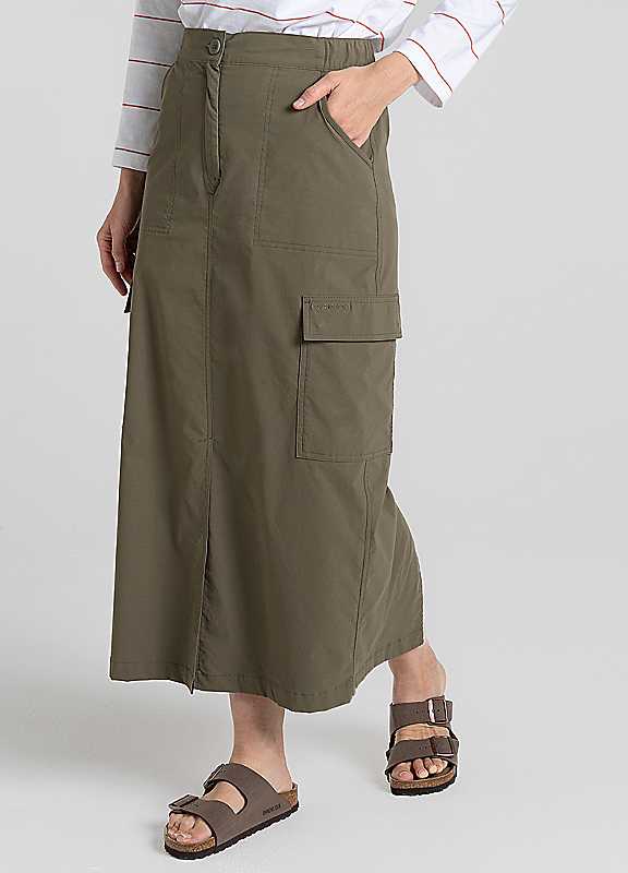 Craghoppers Wild Olive Nosilife Pro Midi Skirt