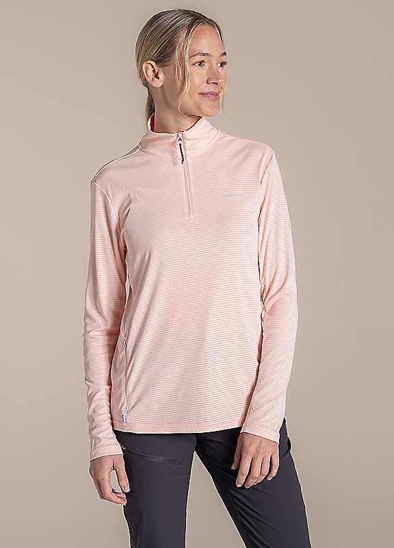 Craghoppers Womens Nosilife Solar Shield+ Quick-Drying Half Zi Size 16 Sherbert - Image 4