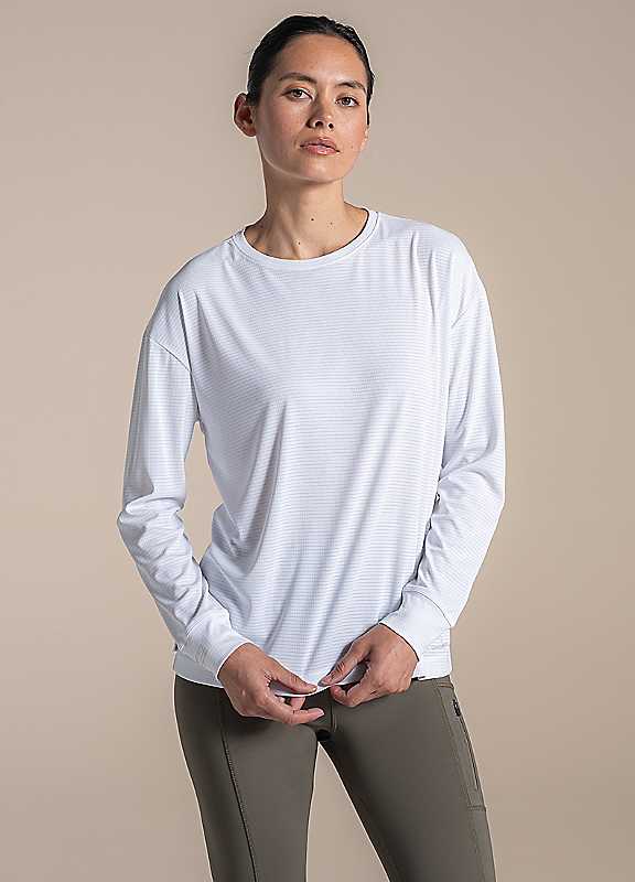 Craghoppers Women's White Nosilife Solarshield+ Long Sleeved T-Shirt Size: 14 - Image 4