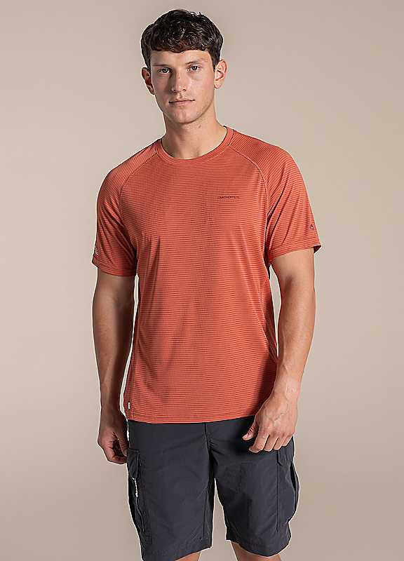 Craghoppers Mens Nosilife Solar Shield+ Short-Sleeved T-Shirt Medium Dark Sahara - Image 6
