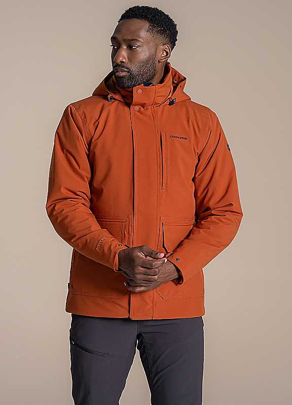 Craghoppers Men's Orange Waterproof National Trust Padley Ii Jacket Size: L - Image 3