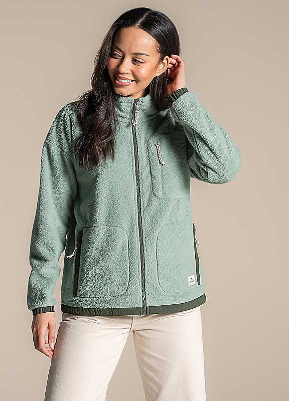Craghoppers Women's Pale Green Sanaa Jacket Fleece In Size 8 - Image 4