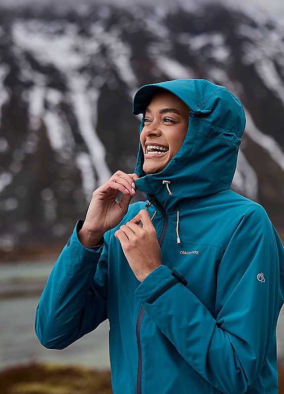 Craghoppers Womens Zohra Waterproof Hooded Shell Jacket, Blue, Size 8, Women - Image 2