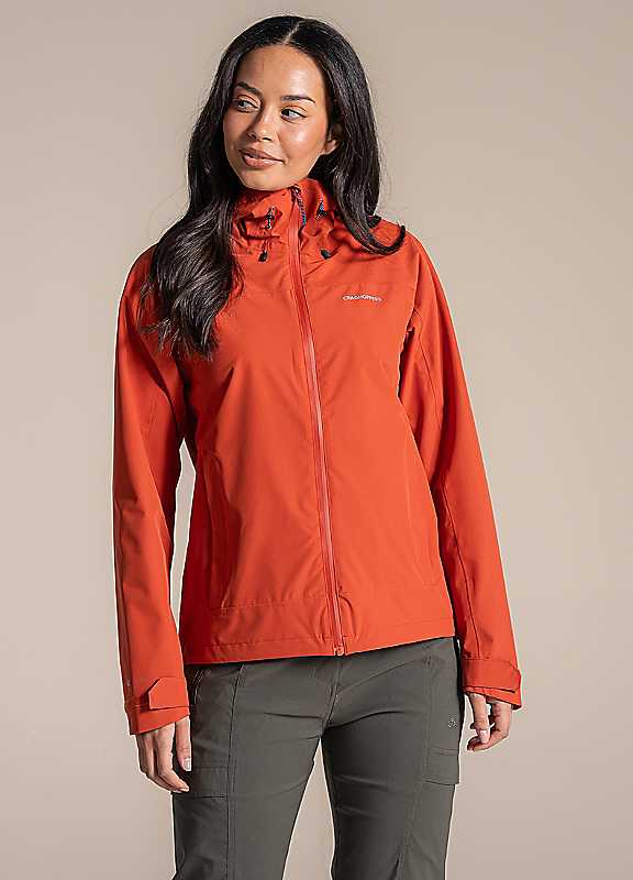 Craghoppers Women's Orange Zohra Waterproof Jacket In Size 8 - Image 4