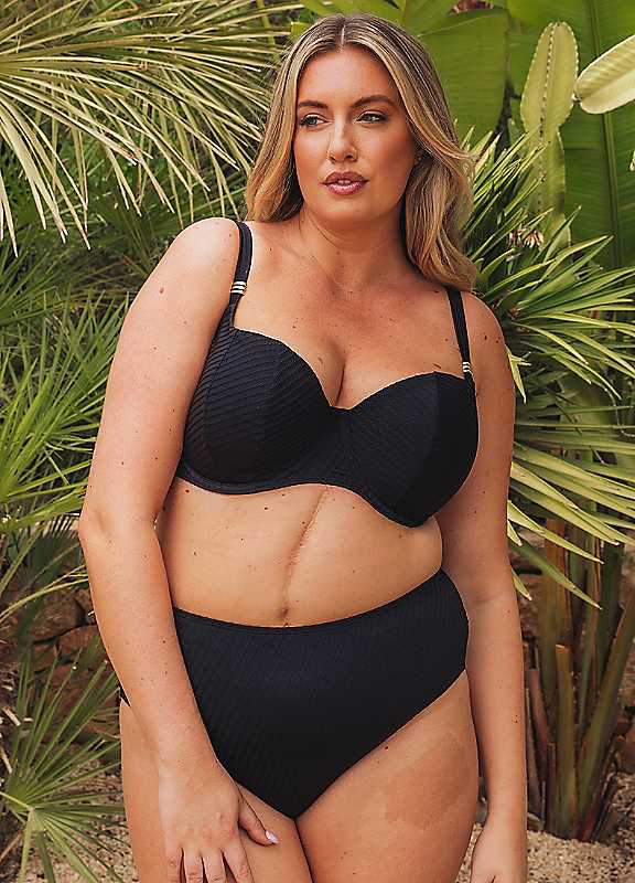 Curvy Kate High Waist Bikini Brief Bottoms Jet Set Womens Ladies Sport Beach Swimwear Black Size S-2XL - Image 5