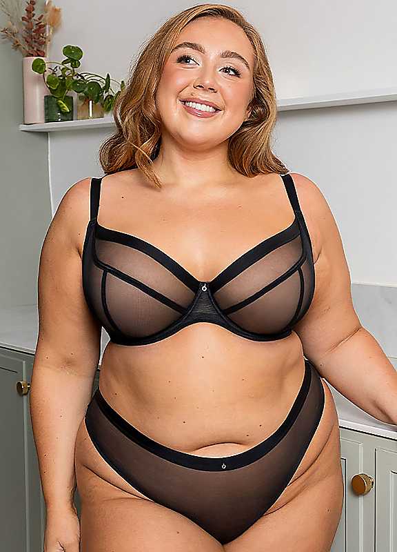 Curvy Kate Black Lightstyle Underwired Plunge Bra