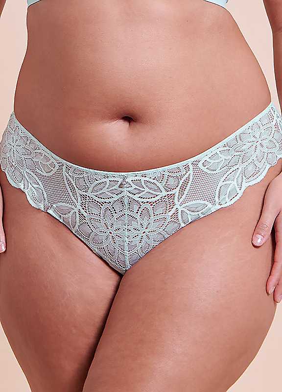 Curvy Kate Women's Mint Lovelace Brazilian Briefs Knickers Lingerie In 2XL - Image 4