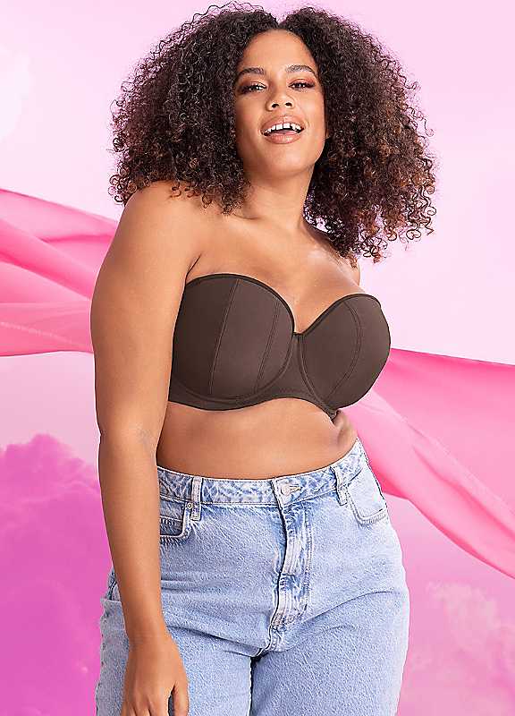 Curvy Kate Cocoa Luxe Underwired Strapless Bra 38G