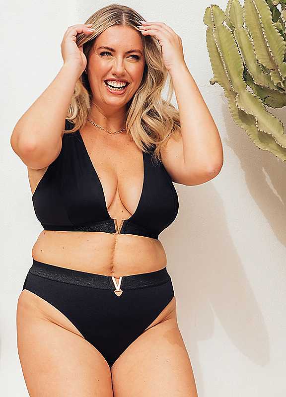 Curvy Kate Siren Seas Non Wired Plunge Bikini Black / 36F/FF - Image 5