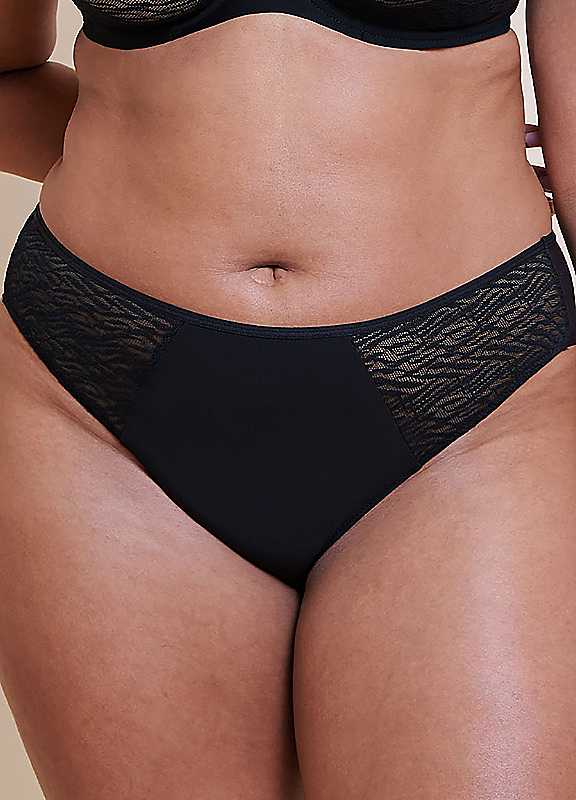 Curvy Kate Smoothie Lace Brazilian Brief Black / XL - Image 4