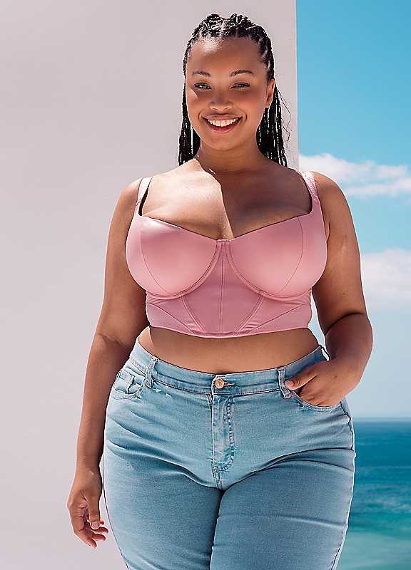 Curvy Kate Dusky Rose Storm Scooped Underwired Longline Balconette Bra