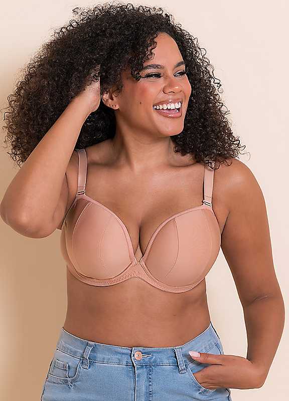 Curvy Kate Superhero Multiway Padded Plunge Bra, Latte, Size 32Hh, Women - Image 2