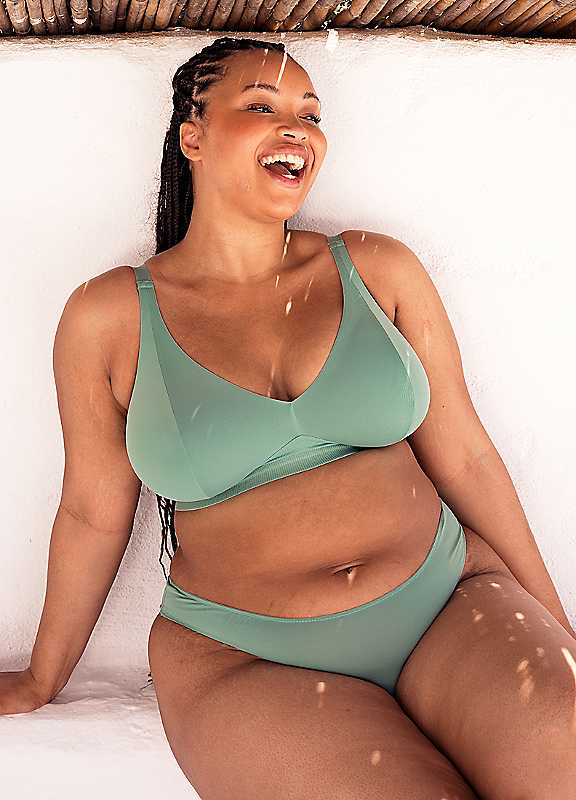 Curvy Kate Sage Green Zen Brazilian Briefs