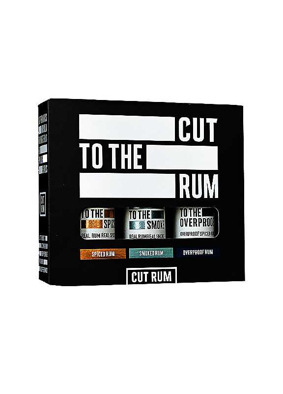 CUT RUM Miniature Trio Gift Set | 1 x 5cl Spiced, Smoked & Overproof | Gift Set | - Image 4