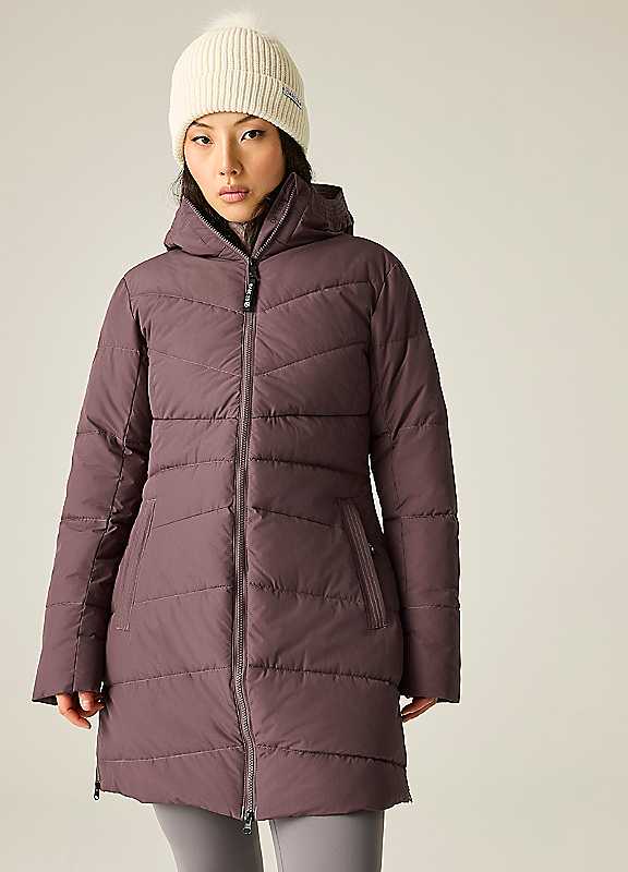 Dare 2B Women's Purple Waterproof Glacier Longline Padded Jacket Size: 14 - Image 4