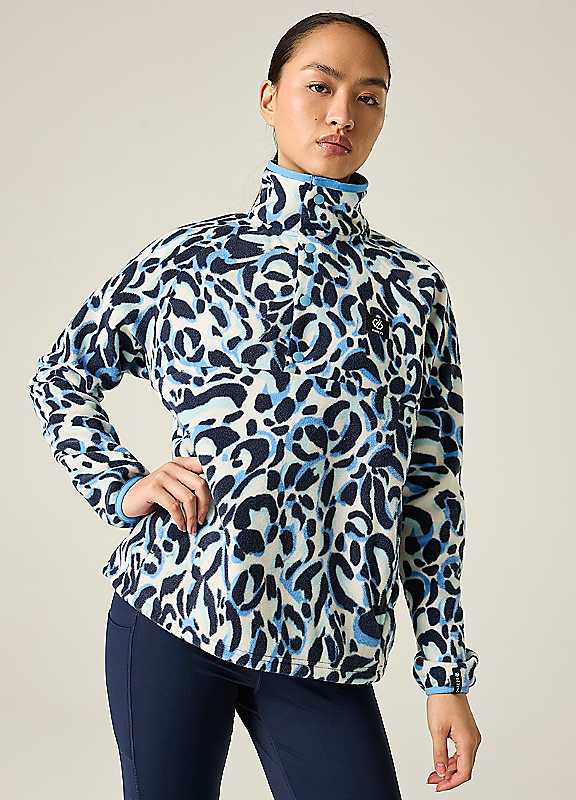 Dare 2B Women's Light Blue Printed Fleece In | Size: 8 - Image 5