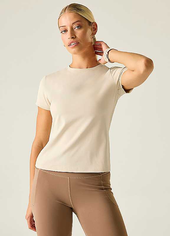 Dare 2b Women's Refresh Short Sleeved Quick Drying Active T-Shirt in Natural White | Size: 10 - Image 6