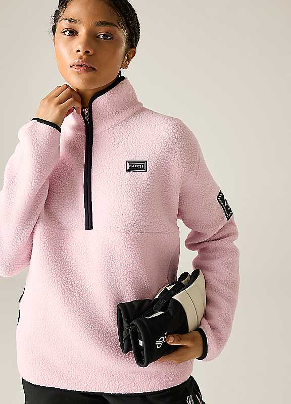 Dare2b Women's Pink Slide Out Half Zip Fleece