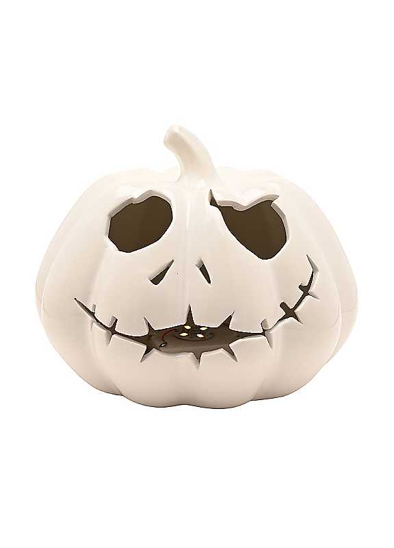 Disney Unisex White Nightmare Before Christmas Light Up Jack Ceramic Decor In - Image 6