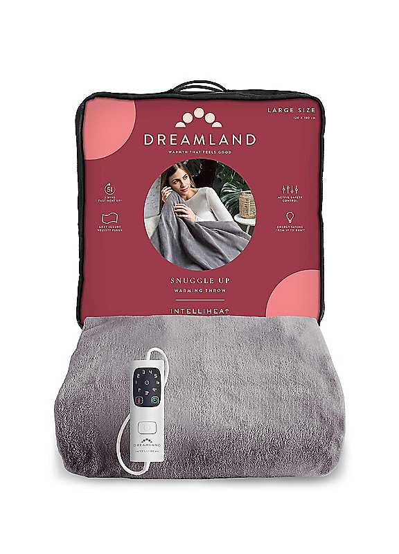Dreamland Heated Throw - Velvet - Grey - 120 x 160cm - Image 9