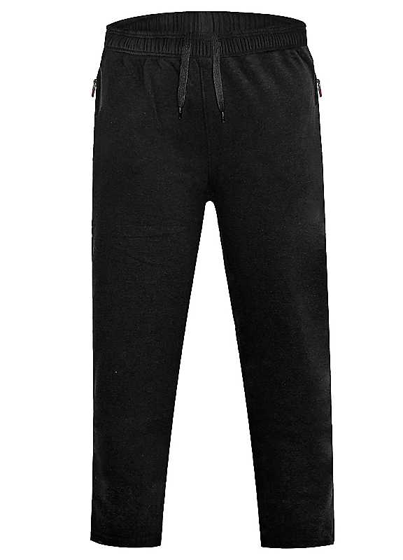 Duke Men's Black Albert Rockford Open Hem King Jogging Bottoms Xxxl