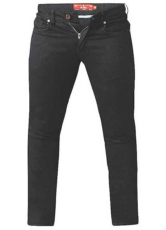 Duke Black Claude Stretch Slim Jeans