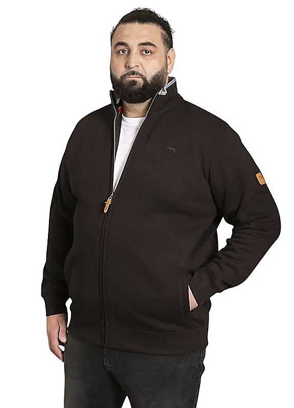 Duke Men's Black D555 Johnson Full Zip Kingsize Sweatshirt - 6XL - 50% Polyester/50% Cotton - Image 2