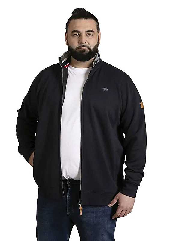Joom Duke Men's Dark Blue D555 Johnson Full Zip Kingsize Sweatshirt Cm - Image 3