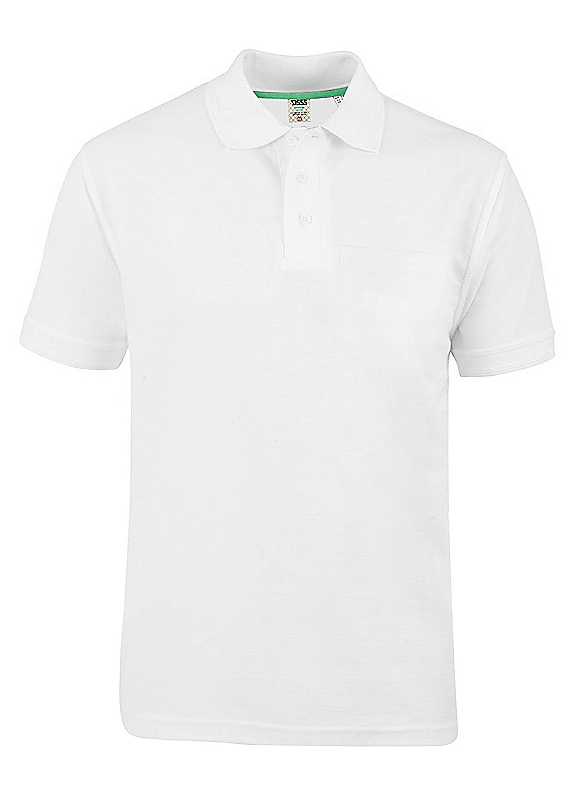 Duke Men's White Grant Piqu© King Polo Shirt 5XL