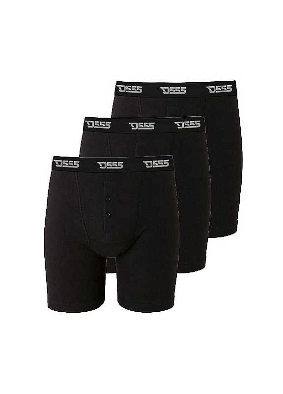 Duke Black Pack Of 3 Driver 2 Boxer Shorts 5XL