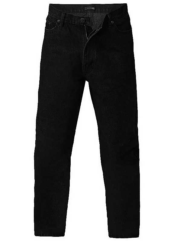 Duke Men's Black D555 Rockford Denim Comfort Jeans - 32L - 100% Cotton - Image 2