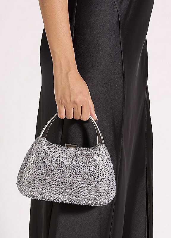 Dune London Grey Beamings Clutch Bag