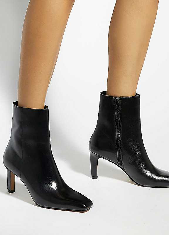 Dune London Black Ovation Ankle Boots