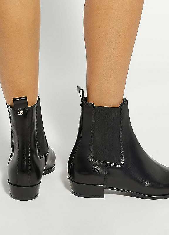 Dune London Women's Black 'Parkas' Leather Ankle Boots In Size 5 - Image 2