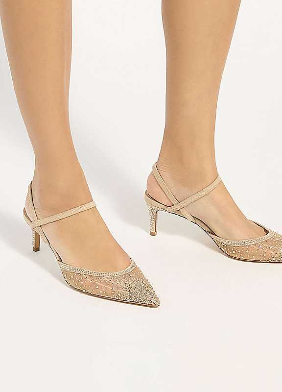 Dune London Women's Natural 'Charismatic' Strappy Heels In Size 5 - Image 2