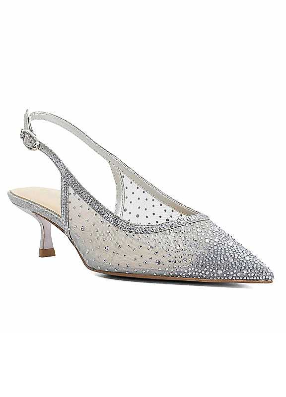 Dune London Grey Cirelle Slingbacks