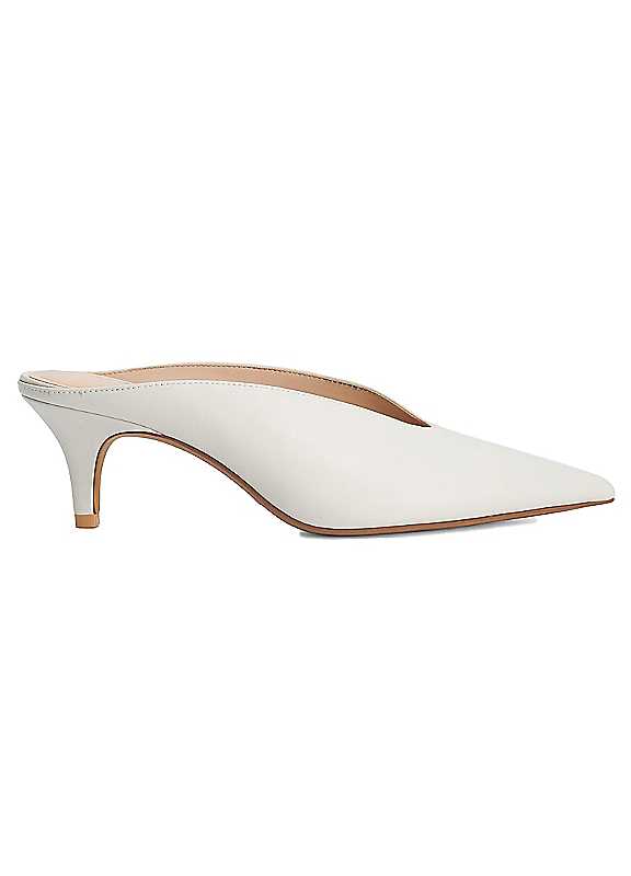 Dune London Women's Natural 'Decisive' Leather Mules In | Size: 3 - Image 2