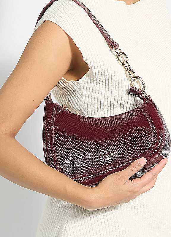 Dune London Women's 'Direction' Shoulder Bag in Burgundy - Image 8
