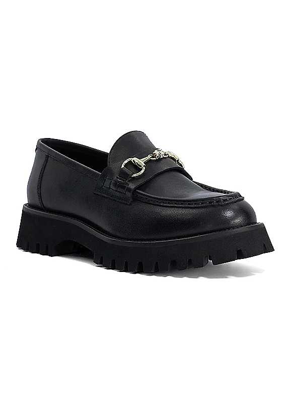 Dune London Women's 'Grissini' Leather Loafers in Black | Size: 3 - Image 2