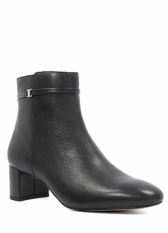 Dune London Black Oaken Ankle Boots