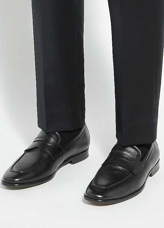Dune London Men's Black 'Salford' Leather Loafers In | : Size 8 - Image 3