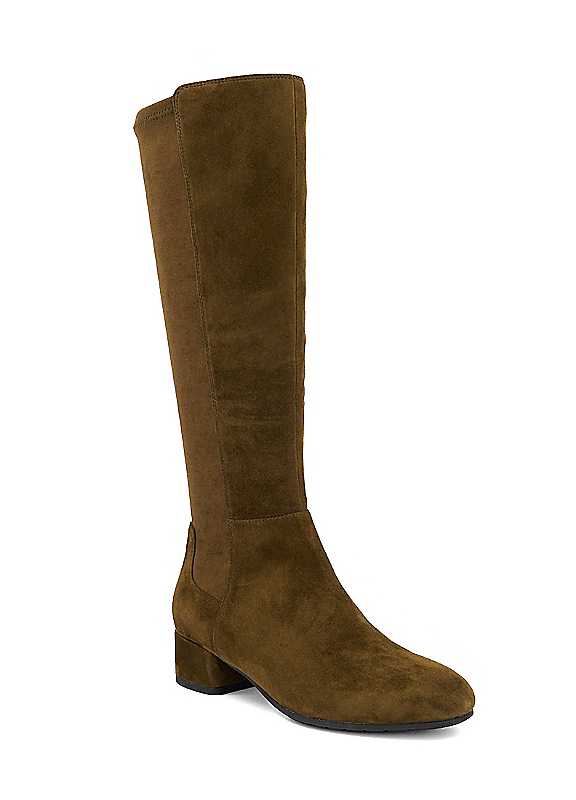 Dune London Khaki Tayla Knee High Boots