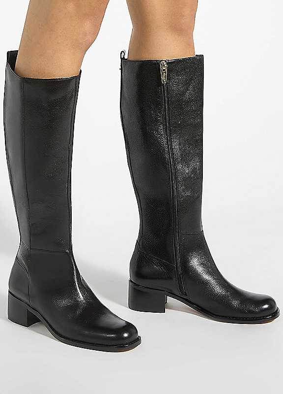 Dune London Women's Black 'Turner' Knee High Boots In | Size: 7 - Image 2